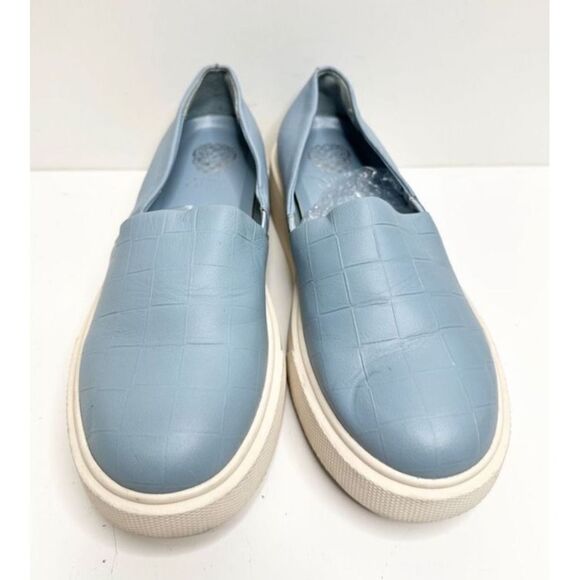 Vince Camuto Slip On Sneakers Platform Leather Casual Blue Shoes Size 7 - Picture 4 of 8